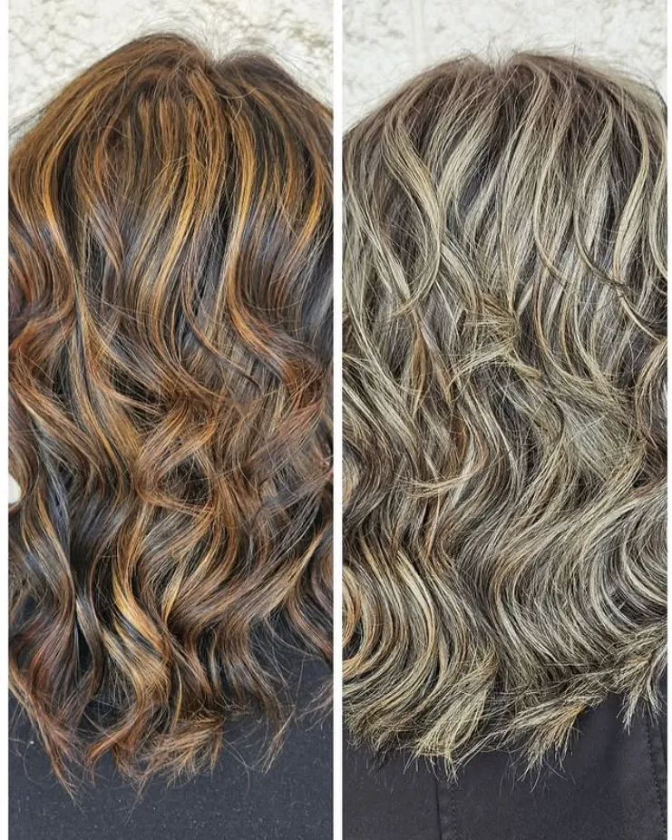 Before and after highlight correction