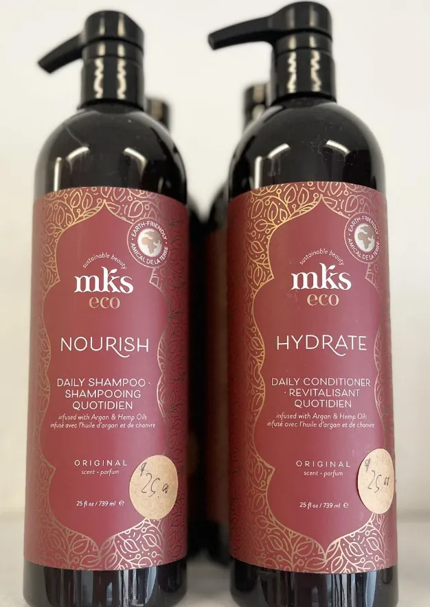 MKS eco Nourish daily shampoo and Hydrate daily conditioner